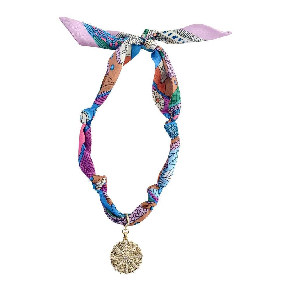 NEW GEMELLI women's cabo scarf necklace in blue